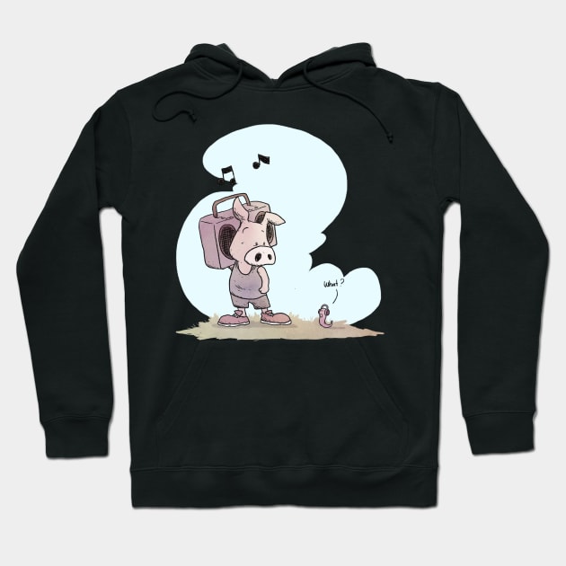 Piggy Mood Hoodie by NinoBalitaIllustration